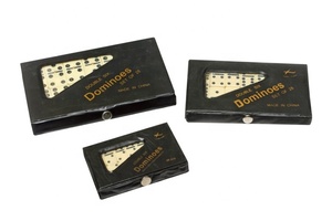 Juego de Mesa Familiar Clásico Dominó: Set de 28 Fichas de Dominó de Madera con Doble 6 y Puntos Blancos de Melamina para Fiestas - Product Image 4