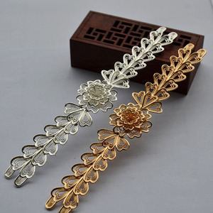 Pure Copper Color Preserving Hairpin Flower Filigree 27x7cm <b>Wedding</b> DIY Craft <b>Accessory</b> - Product Image 3