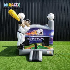 Château gonflable commercial 3D sur le thème du baseball, 13x13 pieds, pour événements scolaires et location de fêtes - Product Image 2