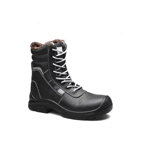 Erkekler kış yürüyüş eklemek hakiki deri çelik ayak iş güvenliği botları iş güvenliği ayakkabıları