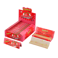 Papiers à rouler aromatisés à la fraise Honeypuff, format 1/4, papier naturel non blanchi, accessoires pour fumeurs