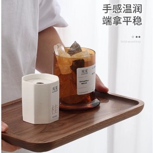 Black Walnut Wood <b>Tea</b> <b>Tray</b> 35x24cm Solid Wood Serving <b>Tray</b> For <b>Tea</b> Set Household Use Elegant Design - Product Image 3