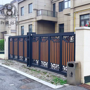 מורדן יוקרה בסגנון אלומיניום שער חשמלי 3d מודגם מחסום חצר חיצונית לחניה וכניסה שער וילה אלגנטית - Product Image 4