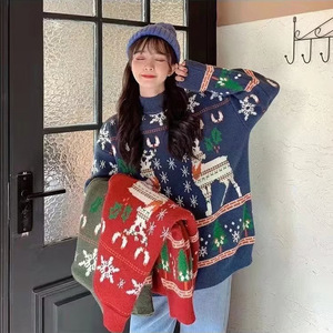 เสื้อสเวตเตอร์แฟชั่น เสื้อกันหนาวคริสต์มาส รุ่นใหม่ ทรงหลวม คอวี แขนยาว ถักทออย่างดี สไตล์ลำลอง - Product Image 4