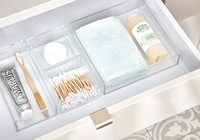 Organisateur de tiroir de maquillage en acrylique, boîte de rangement pour cosmétique, salle de bain, cuisine, bureau