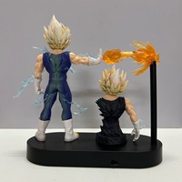 Figurine Anime GK de 20 cm, Modèle Personnalisé OEM/ODM, Nouveau Style, Ornement de Collection, Super Saiyan Prince Majin avec Lumière LED