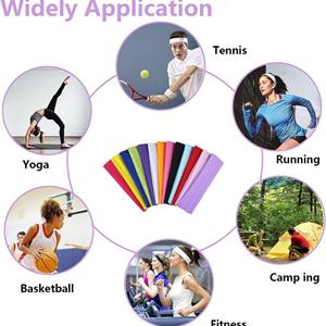 Promotion en gros : Bandeaux de sport unis et très élastiques, absorbant la transpiration, pour yoga, fitness et course à pied - Product Image 6