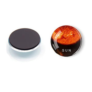 Ensemble d'aimants pour réfrigérateur en verre cristal Douze planètes Terre Mars Vénus Lune Univers Thème Réfrigérateur Décoration - Product Image 1