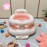 Siège bébé gonflable en vente chaude, motif lapin rose mignon, adapté aux filles, canapé bébé gonflable en PVC