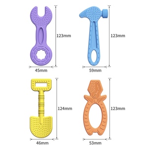 Anneau <span class=keywords><strong>de</strong></span> dentition en silicone pour bébé, gants anti-morsure, bracelet <span class=keywords><strong>de</strong></span> dentition, bâton <span class=keywords><strong>de</strong></span> dentition, jouets à mâcher - Product Image 5