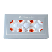 Têtes de roses Austin préservées, boîte de 8 pièces, têtes de fleurs de roses éternelles, matériel floral DIY pour boîte cadeau, cadre, décoration de mariage