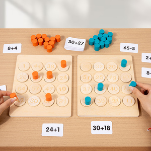 Ahşap Sayma Tahtası Matematik Manipülatifi Anaokulu Çocukları İçin Eğitici Oyuncaklar 3 4 5 Yaşındaki Erkek Kız Çocuklar İçin - Product Image 3