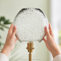 Abat-jour en verre bulle minimaliste moderne pour lampe suspendue, lampe de sol ou lampe de table – Pièce de rechange
