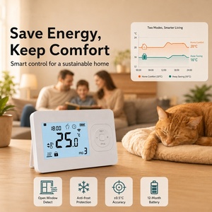 <span class=keywords><strong>Thermostat</strong></span> d'ambiance <span class=keywords><strong>programmable</strong></span> hebdomadaire intelligent WiFi <span class=keywords><strong>sans</strong></span> <span class=keywords><strong>fil</strong></span> RF 868Mhz pour chaudière à <span class=keywords><strong>gaz</strong></span> 5+1+1, commande vocale pour chauffage au sol, cuisine, hôtel - Product Image 6