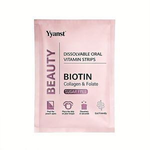 Tiras Orales de Colágeno y Biotina para Adultos OEM/ODM, para Blanquear la Piel, Eliminar Arrugas, Absorción Rápida, Suplemento Dietético Vegano - Product Image 1