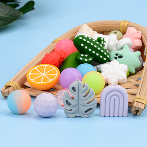 Cuentas de silicona personalizadas de alta calidad, sin BPA, para dentición de bebé, cuentas de fruta de silicona de grado alimenticio para cadena de chupete - Product Image 4