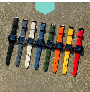 <span class=keywords><strong>Montre</strong></span> numérique sport pour hommes et femmes avec alarme et chronographe en silicone étanche à écran LCD carré-pour adolescents - Product Image 6