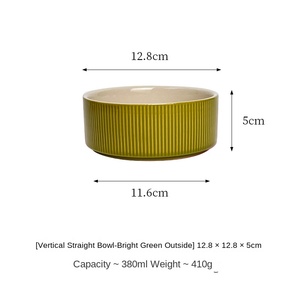 Comedero de Cerámica para Mascotas, Diseño Clásico Creativo, Redondeado, Antideslizante, Impermeable IPX5, Ecológico, para Perros, Gatos y Conejos - Product Image 6