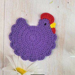 Popular Handmade Crochet Wool Coasters Knitted and Crocheted by Hand Modern Farmhouse Design Wedding & Anniversary - Product Image 6