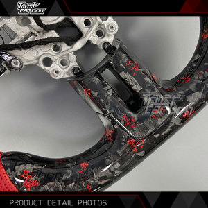 Volant sport en fibre de carbone personnalisé avec LED et microfibre pour GT500 GT350 2015-2023 - Product Image 4