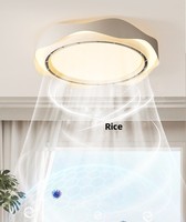 Ventilateur de plafond sans pales avec LED, lampe moderne avec télécommande, accessoires de décoration pour chambre à coucher