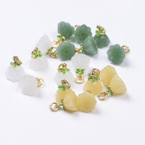 Danf Peace, wealth and Good ฟอร์จูน pendant, Chalcedony, Lotus POD Orchid Bell Bell Bell Trick เครื่องประดับ DIY เครื่องประดับสร้อยข้อมือ - Product Image 3