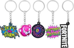 Ensemble de 5 porte-clés <span class=keywords><strong>Fortnite</strong></span>, légers, durables, uniques, sacs à dos, cadeaux <span class=keywords><strong>d</strong></span>'<span class=keywords><strong>anniversaire</strong></span>, cadeaux de jeu amusants, garçons, adolescents, hommes - Product Image 1
