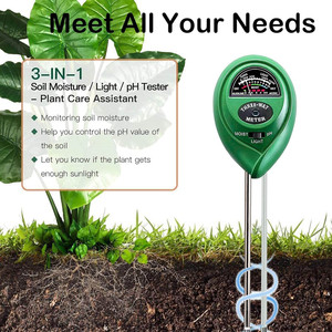 3-trong-1 Thép không gỉ thăm dò đất Ph/ánh sáng/độ ẩm mét cho trong nhà ngoài trời nhà máy bãi cỏ không có pin chậu hoa phong cách hiện đại - Product Image 6