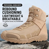 Bottes tactiques pour hommes, bottes de randonnée en montagne, légères, imperméables, respirantes, mi-mollet, à lacets