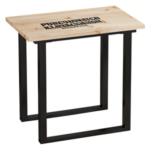 Pobedensich Klauscanion Pine Wood Dining <b>Table</b> Rectangular Rustic Design Metal Legs Home Furniture - Product Image 1