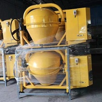 Bétonnière mobile portable 350l/500l, petite bétonnière diesel à quatre roues pour travaux de construction
