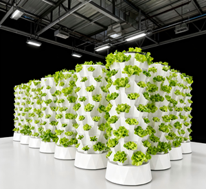 Sistema de Torre Aeropónica Vertical para Cultivo Hidropónico de Piña, ABS, 80 Orificios, Tamaño <span class=keywords><strong>Pequeño</strong></span> para Uso con Plantas, <span class=keywords><strong>Invernadero</strong></span> Hidropónico de Grado Alimenticio - Product Image 3