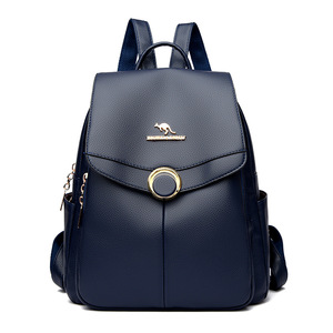 Mochila de Mujer en Cuero PU Suave, Color Sólido, Forro de Poliéster, Bolsa de Viaje Escolar, Capacidad de 20-35L, Estilo Moderno 2026 - Product Image 5