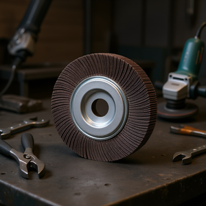 Disque à lamelles Fervi en oxyde d'aluminium, grain 120, pour le ponçage des métaux - Product Image 3