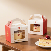 Boîte à dessert en papier kraft personnalisé, macaron, biscuit, gâteau, beignet, emballage en papier pour petites entreprises