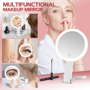 <span class=keywords><strong>Miroir</strong></span> de maquillage portable avec écran tactile à intensité variable, <span class=keywords><strong>miroir</strong></span> de voyage à main, luminosité réglable, <span class=keywords><strong>miroir</strong></span> <span class=keywords><strong>grossissant</strong></span> avec éclairage - Product Image 2