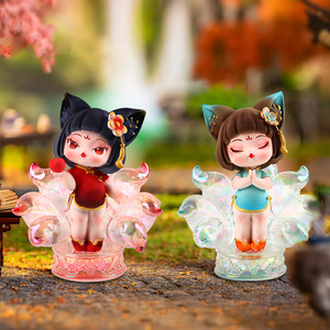 Yu Mo กล่องตุ๊กตานางฟ้าตาบอดอารมณ์ดี12ชิ้น, ชุดของขวัญสะสมตกแต่งโต๊ะ - Product Image 3