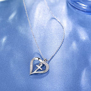 Collar con colgante de corazón para mujer, joyería minimalista de moda, regalo para uso diario - Product Image 2