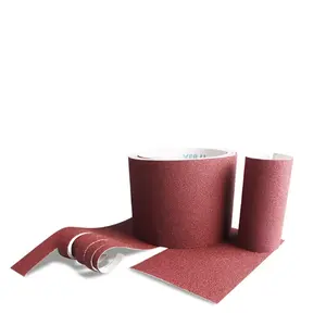 Rollo de tela de papel de lija abrasivo de óxido de aluminio de grano de alta calidad, venta completa rollos de tela de papel de arena pulida