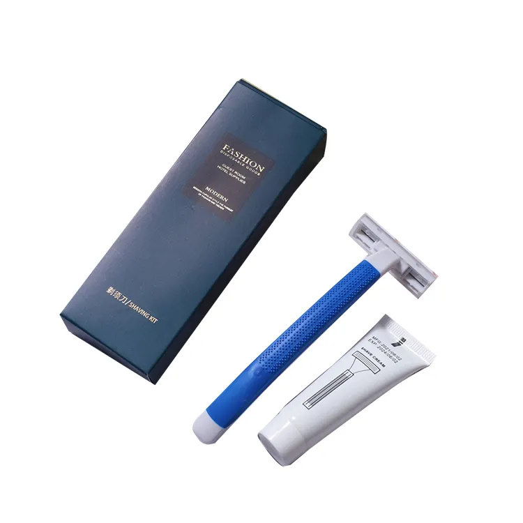 S&J Romantic Blue Disposable Bathroom Toiletries Kit Guest Travel Cosmetics Hotel Amenities Supplies Moisturizing Conditioner