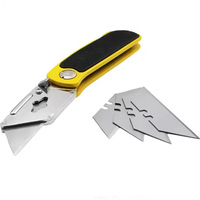 Lames de couteau utilitaire rétractables de sécurité trapézoïdale robustes lame de coupe de bureau en acier à haute teneur en carbone revêtement antirouille