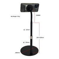 Nouveau support de téléphone magnétique de bureau télescopique anti-tremblement pour tablette, avec col de cygne réglable pour le streaming en direct et la prise de vue (modèle 2026)