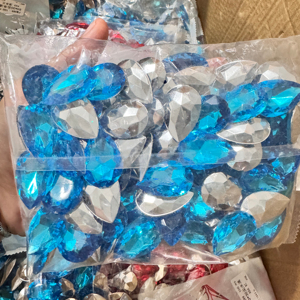 Piedras de Cristal Sueltas con Forma de Gota, Color AB, con Reverso Puntiagudo, para Manualidades, Coronas, Zapatos/Ropa, Piedras Acrílicas, Precio de Fábrica - Product Image 3