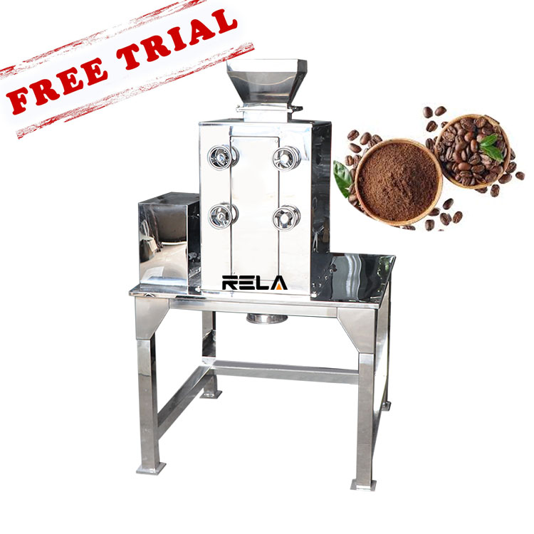 CE профессиональная Коммерческая трехроликовая мельница из нержавеющей стали, промышленная Автоматическая кофемолка для порошка, шлифовальная машина