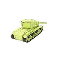 CUPUZ Kit de Manualidades de Rompecabezas de Papel 3D KV-2, Modelo de Tanque Soviético de la Segunda Guerra Mundial, Juguete de Construcción para Niños, Regalo de Cumpleaños