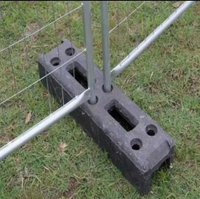 Pieds de clôture temporaire en caoutchouc à cadre métallique Base de clôture de ferme pour clôture temporaire
