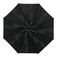 Parapluie pliant automatique à trois volets avec poignée à boucle annulaire, protection UV, mémoire de forme, simple et élégant, pour affaires