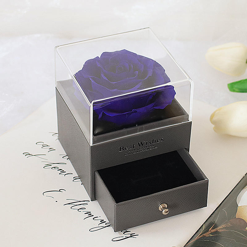 Sac cadeau bleu en acrylique, vendu à l'unité.