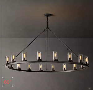 Luminaire suspendu circulaire minimaliste moderne pour salon et salle à manger, lustre rond en verre transparent <span class=keywords><strong>Ondra</strong></span> 36 - Product Image 3