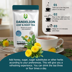 Sachets de thé en gros d'usine à base de feuilles et de racines de pissenlit : Aide à la détoxification, détente corporelle, favorise la santé physique et mentale – Compléments à base de plantes - Product Image 2